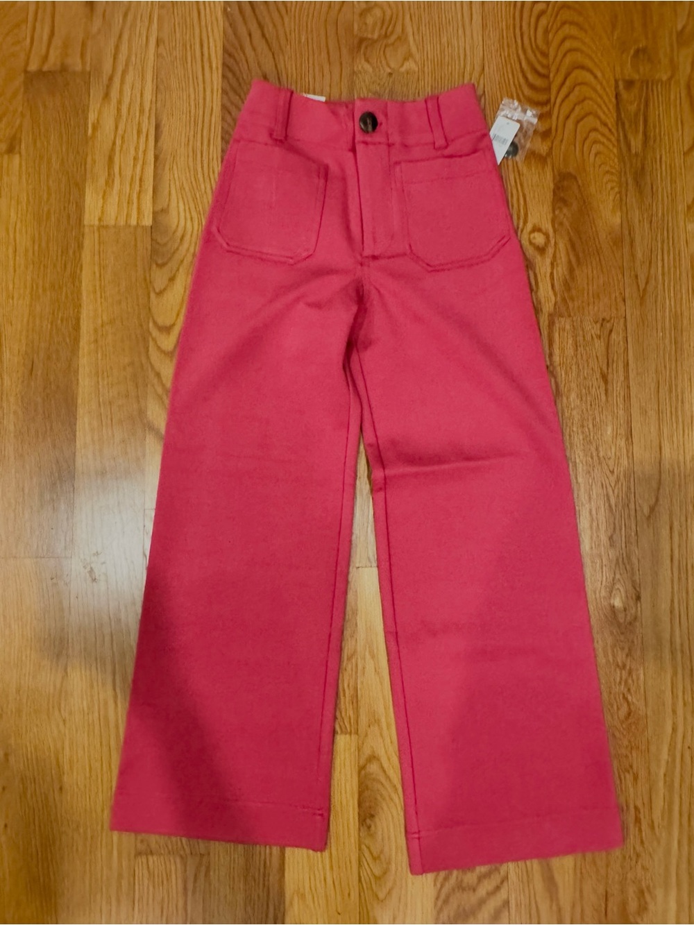 Maeve Colette Rose Pink Knit High-Rise Wide Cropped Pants 23 - Picture 5 of 6